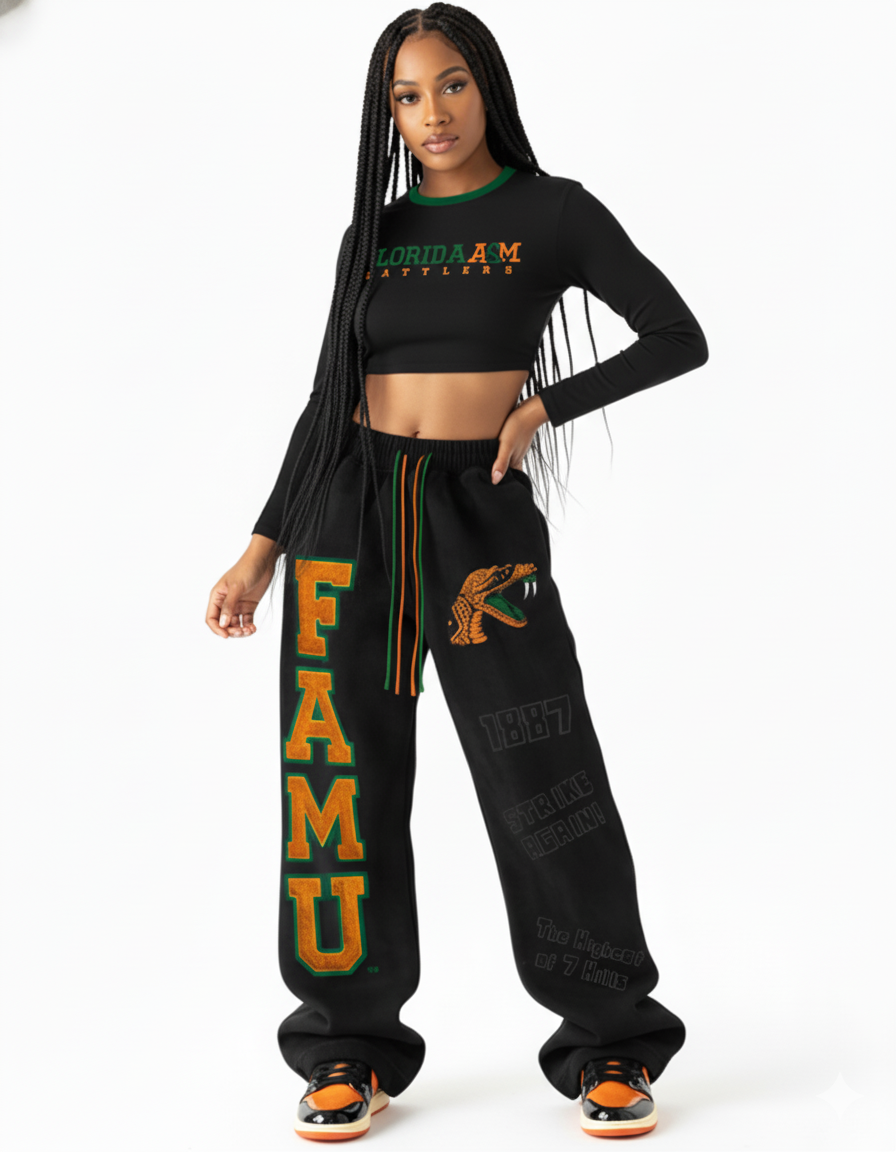FAMU Black Crop Longsleeve