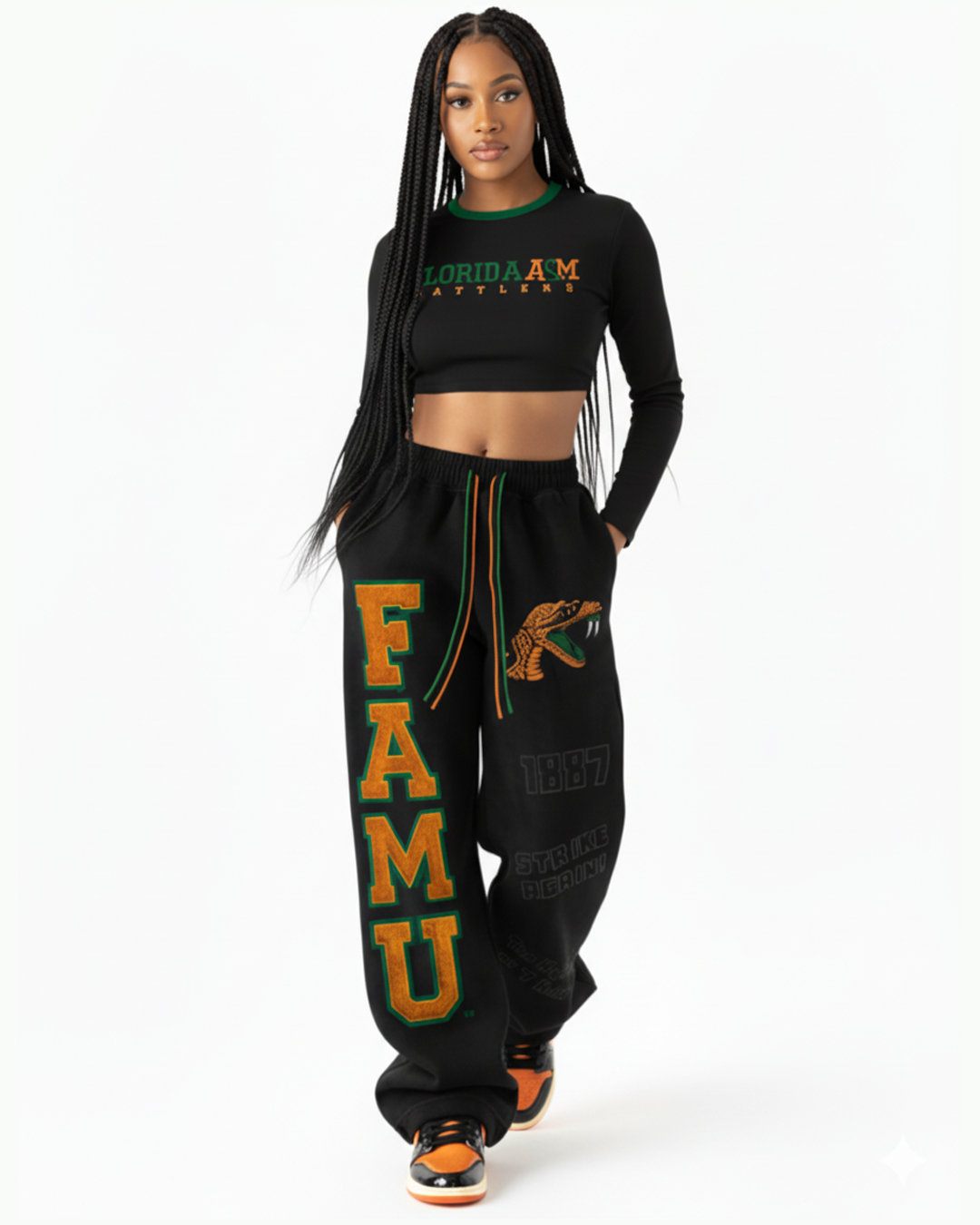FAMU Black Crop Longsleeve
