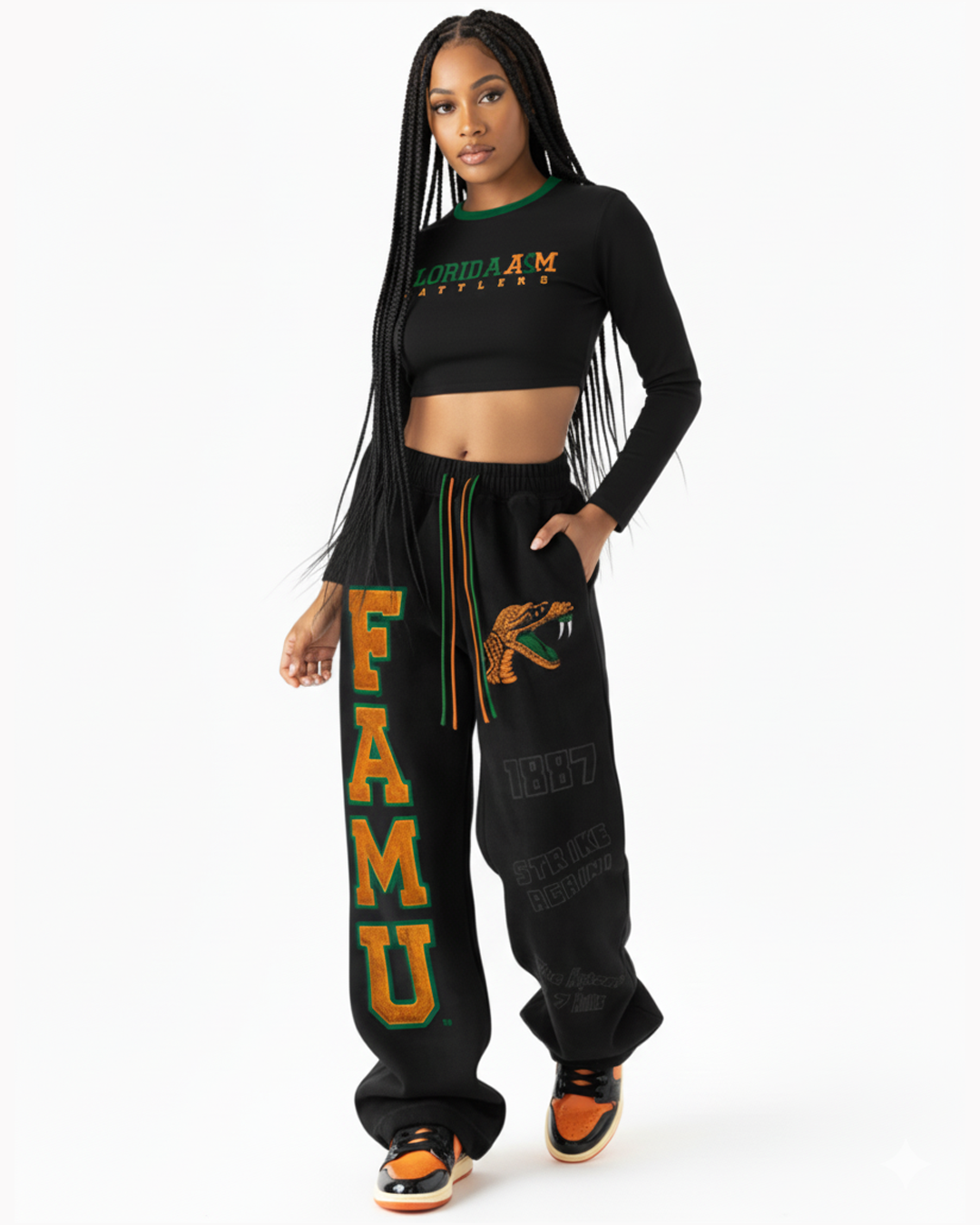 FAMU Black Crop Longsleeve